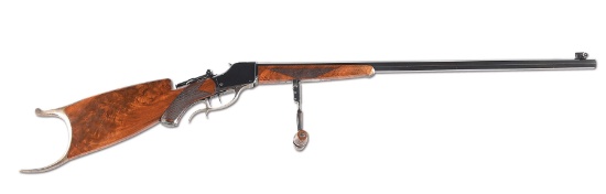 (C) VERY FINE WINCHESTER MODEL 1885 SINGLE SHOT MID RANGE SCHUETZEN RIFLE