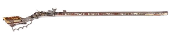 (A) A FINE SILESIAN (TESSIAN) WHEELLOCK BIRDING RIFLE.