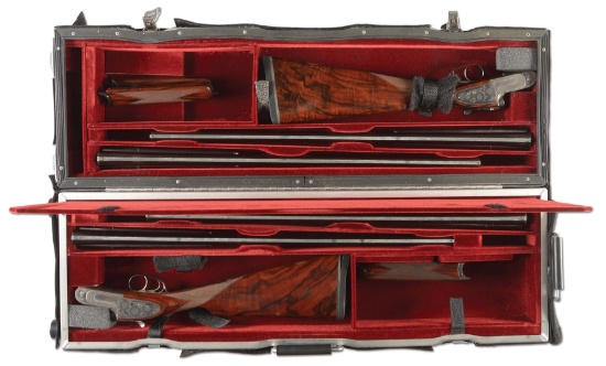 (C) MATCHED BRACE J. PURDEY & SONS OVER UNDER SIDELOCK EJECTOR  DOUBLE TRIGGER GAME GUNS, BOTH WITH