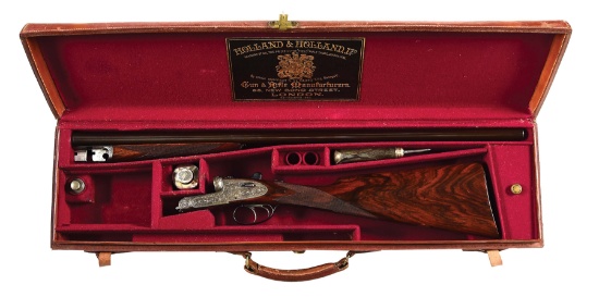 (C) FINE LITTLE LIGHTWEIGHT HOLLAND & HOLLAND 16 GAUGE "ROYAL" SIDELOCK EJECTOR SELF-OPENING DOUBLE