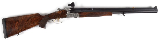 (M) UNUSUAL SIDE BY SIDE RIFLE / OVER-UNDER SHOTGUN VIERLING (FOUR BARREL) COMBINATION GUN BY JUCH-G