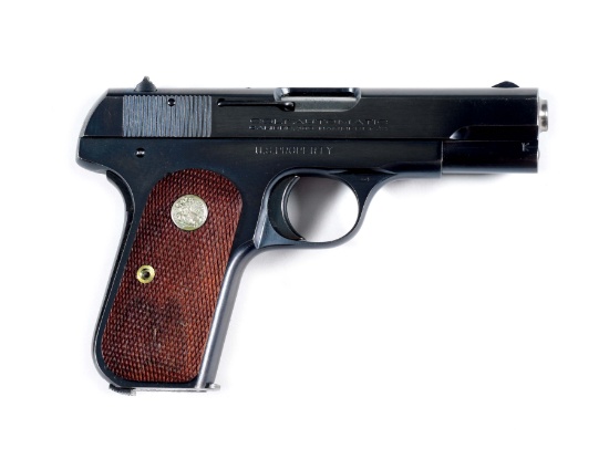 (C)  FANTASTIC US COLT Model 1908 SEMI AUTOMATIC OFFICERS PISTOL WITH FACTORY LETTER.
