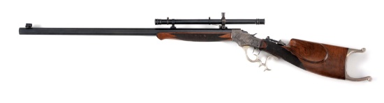 (C) STEVENS POPE 44-1/2 ACTION MODEL 54 SCHUETZEN RIFLE.