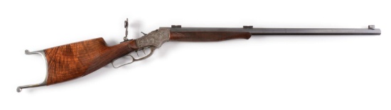 (C) STEVENS 44-1/2 ACTION SINGLE SHOT RIFLE WITH SCOPE.