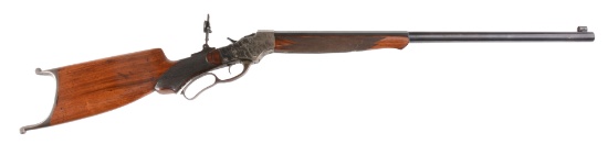 (C) STEVENS  44-1/2 FALLING BLOCK RIFLE IN .28-30 STEVENS.
