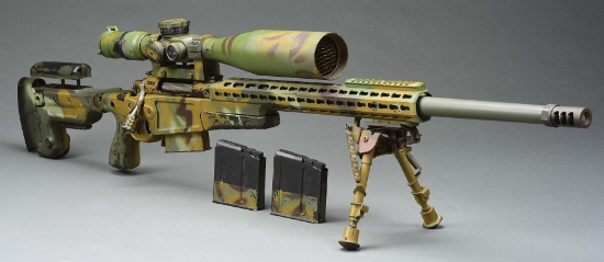 (M) FAMED MARINE SNIPER STEVE REICHERT'S PERSONAL SURGEON RIFLES SCALPEL MK-13 BOLT ACTION RIFLE WIT