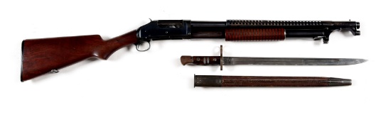 (C) WORLD WAR I WINCHESTER MODEL 1897 US SLIDE ACTION TRENCH SHOTGUN.