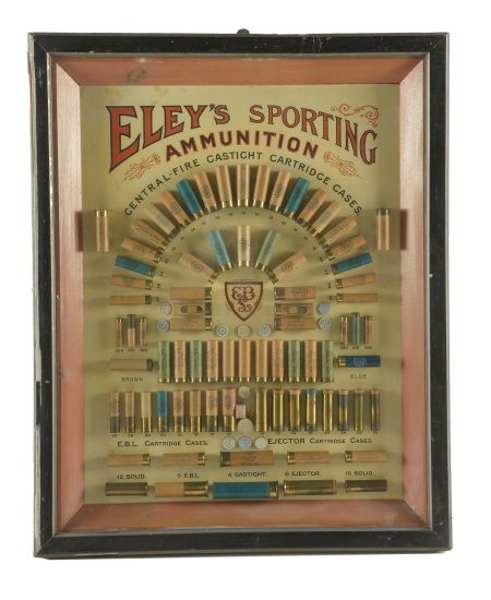 FINE CIRCA 1910 ELEY SHOTSHELL STORE DISPLAY BOARD.
