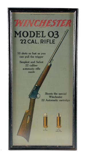 WINCHESTER STORE MODEL 1903 DISPLAY BOARD.