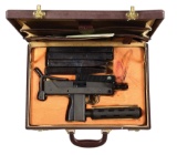 (N) SWD COBRAY M-11 MACHINE GUN WITH 4 MAGAZINES IN CONVERTED BRIEFCASE CARRYING CASE (FULLY TRANSFE