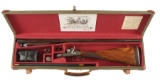 (C) STEEL BARRELED PURDEY MARKED BAR-IN-WOOD HAMMER PIGEON GUN WITH CASE.