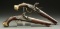 (A) Pair of Flintlock British Officer's Pistols By Joyner.
