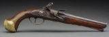 (A) Early American Flintlock Holster Pistol.