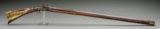 (A) Carved Berks County Flintlock Rifle Attributed to Adam Angstadt.