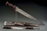 Silver Mounted Scottish Dirk with Original Scabbard.