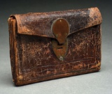 Leather Gentleman's Wallet, Dated 1776, and Inscribed Initials 