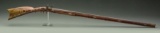 (A) Fine and Ornate Folt Art Flintlock Kentucky Rifle, Signed John Derr Oley 1829.
