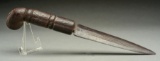 Continental Belt Dagger with Iron Handle, Dated 1778.