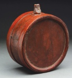 Early Painted Banded Wooden Canteen.