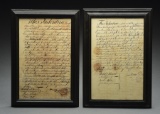 Lot of 2: James and John Boone Signed Indentures.