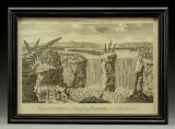 Period Engraving of Niagara Falls.