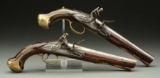 (A) Pair of Flintlock British Officer's Pistols By Joyner.