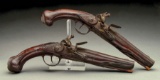 (A) Pair of Early French Flintlock Officer's Pistols.