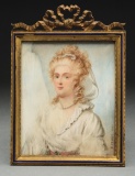 19TH CENTURY PAINTING ON IVORY OF LADY CORNWALLIS BY CRANE.