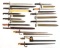 LOT OF 12: ASSORTED US AND FOREIGN BAYONETS.