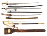 LOT OF 4: SWORDS - GERMAN WORLD WAR II HEER, THIRD REICH POLICE, WORLD WAR II JAPANESE, AND CONTEMPO