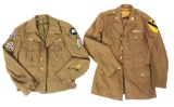 LOT OF 2: WORLD WAR II UNIFORMS AND FILE WITH DOCUMENTATION.