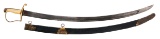 FINE RARE AND EARLY FEDERAL PERIOD CAVALRY OFFICER'S SABER BY WELLS & CO., WITH SCABBARD.
