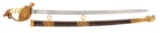 AMES CUSTOM IVORY-GRIPPED 1852 U.S. NAVY OFFICER'S SWORD.