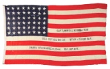 HISTORIC D-DAY USN FLAG FROM THE USS NEVADA.