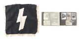 LOT OF 2: HITLER YOUTH TRUMPET BANNER AND GERMAN ARMY PHOTO ALBUM.
