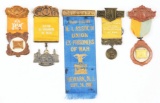 LOT OF 5: UNION EX-PRISONERS OF WAR MEDALS AND RIBBON.