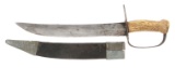 CONFEDERATE D GUARD BOWIE KNIFE WITH PAPERWORK.