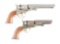 (A) LOT OF TWO PERCUSSION REVOLVERS: (A) COOPER 1860 .38 (B) COLT 1849 POCKET .31