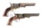 (A) LOT OF 2 COLT LONDON POCKET # 50 AND BACON 31 CAL, POCKET