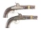(A) LOT OF TWO: BOXLOCK MODEL 1843 US NAVY CIVIL WAR PISTOLS.