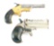 (A) LOT OF TWO: MARLIN O.K. DERRINGER AND AND REMINGTON PISTOLS.