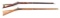 (A) LOT OF TWO: FISHER PERCUSSION .36 CALIBER LONG RIFLE AND CONTEMPORARY FLINTLOCK .50 CALIBER RIFL