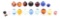 LOT OF 18 GLASS TARGET BALLS.