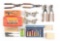 MIXED LOT OF RELOADING TOOLS, ROLLER SKATES AND SHELLS.