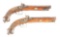 (A) LOT OF 2: SPANISH PERCUSSION TARGET PISTOLS.