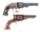 (A) LOT OF TWO: PETTENGILL POCKET AND WHITNEY .36 CALIBER POCKET REVOLVERS