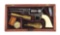 (A) DELUXE ENGRAVED CASED COLT 1849 POCKET PERCUSSION REVOLVER.