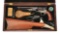 (A) CASED COLT 1860 FLUTED ARMY PERCUSSION REVOLVER WITH STOCK.