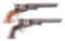 (A) LOT OF 2: COLT MODEL 1851 NAVY SINGLE ACTION PERCUSSION REVOLVERS.