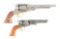 (A) LOT OF 2 PERCUSSION REVOLVERS: BEALS NAVY AND COLT 1849 POCKET.